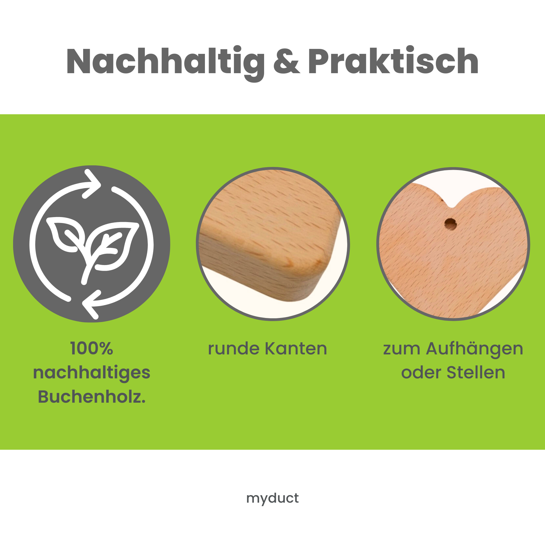 Holzherz aus Buchenholz 10cm als Deko oder Geschenkidee